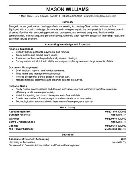 Job Description For Accounting Clerk On Resume
