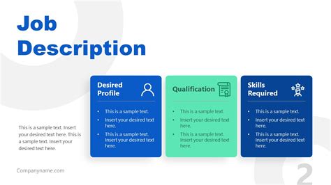 Job Description PowerPoint Template SlideModel