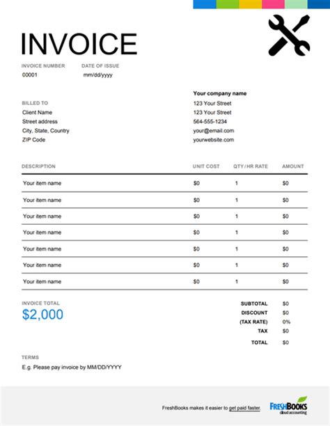 Job Invoice Template invoice example