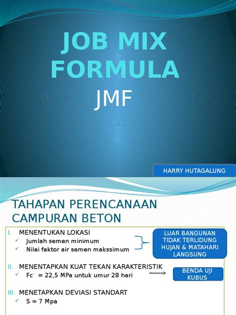 Job Mix Formula