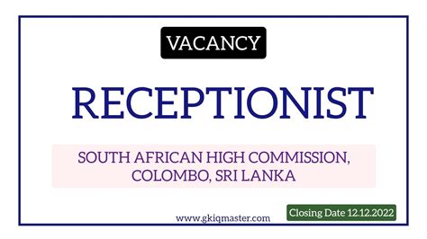 Job Opportunities – South African High Commission