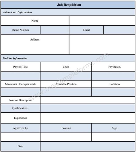 Job Requisition Form Template Excel Fill Online Printable Fillable
