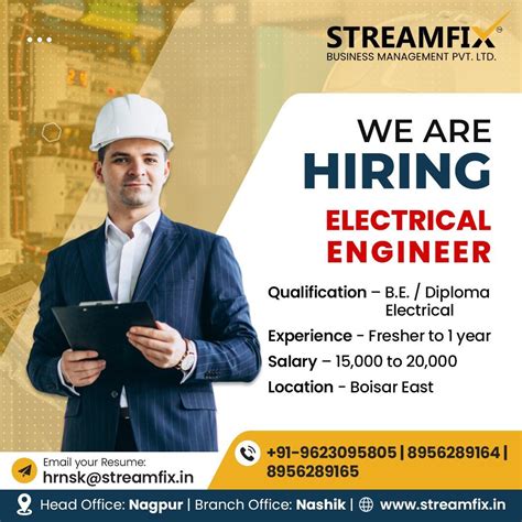 Job Vacancy For Electrical Engineer