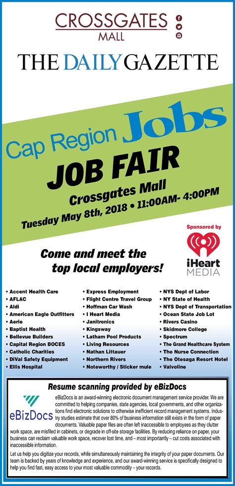 Job fair to be held at Crossgates Mall on March 29