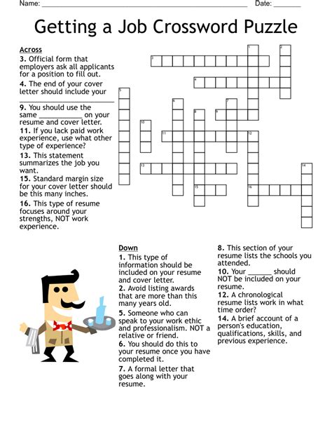 Job Seeker's Need Crossword Clue Answers. Find