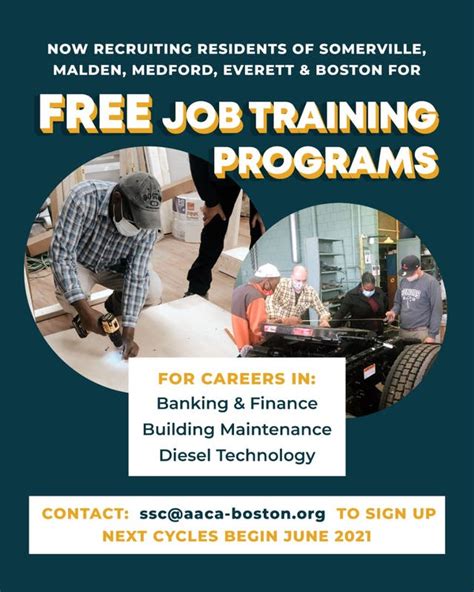 Job training programs near me. Due to COVID-19, employment assistance is even more crucial for people in need. Our job training and placement services will get you back on your feet. ... In providing its job training programs and services, The Salvation Army is committed to accommodating all those in need without unlawful discrimination or harassment based on age, race ... 