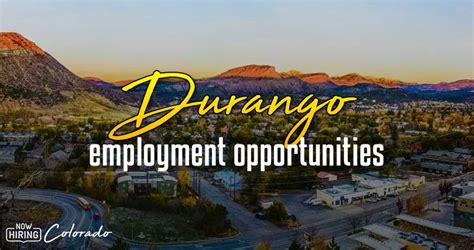 Jobs durango colorado. SEH. Durango, CO. Actively Hiring. 1 week ago. Crater/Shipper. Ska Fabricating. Durango, CO. Be an early applicant. 3 days ago. Transit Drivers, Part-time. City of Durango. … 