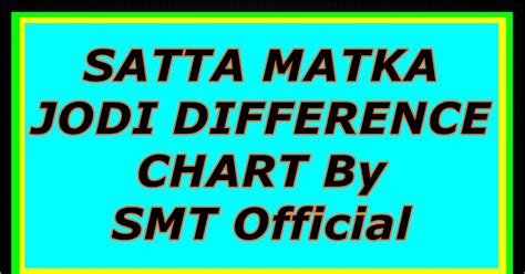 Jodi difference chart.  It is a well-structured and well organised resul...