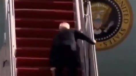 Joe Biden’s fall on air force One steps is his first meme as …