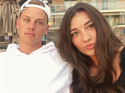 1:36. Cincinnati Bengals quarterback Joe Burrow's girlfriend, Olivia Holzmacher, shared a photo of the couple via Instagram in formal attire at the wedding reception Saturday of Burrow's former .... 