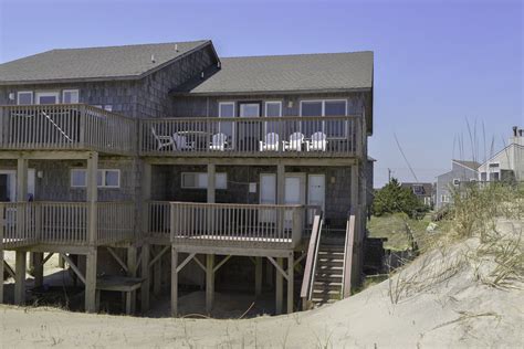 This Outstanding Oceanfront Estate is Spacious & Loaded w/ All the Extras that Ensure a Grand Outer Banks Vacation Experience. Located in the Quiet, Peaceful Atmosphere of South Nags Head, this Wonderful Home is Beautifully Decorated, Very Well Equipped, & the Glass Lined Oceanfront Living A. 