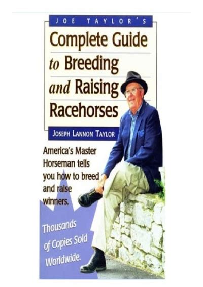Joe taylor s complete guide to breeding and raising racehorses. - Manuale del lettore combo sony dvd vcr.