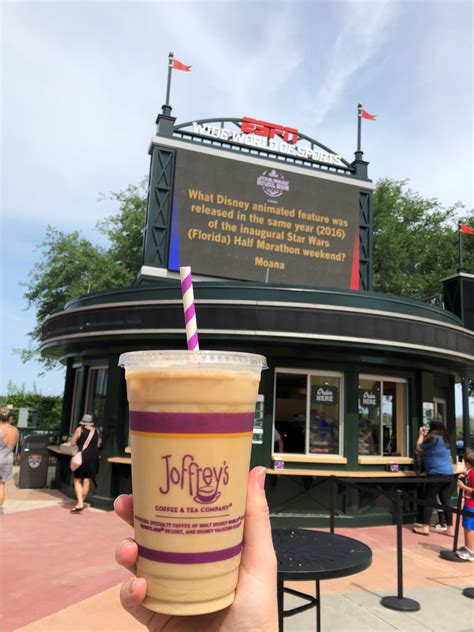 Joffrey coffee. Joffrey’s Coffee & Tea Company roastmaster Chris de Mezzo created the blends with Disney Parks chefs for signature restaurants, and each coffee, such as the Flying Fish Cafe Espresso and Artist Point Blend, was inspired by the menu and restaurant in which it is served. 