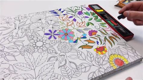 Johanna Basford Coloring Canvas Mini Tutorial YouTube