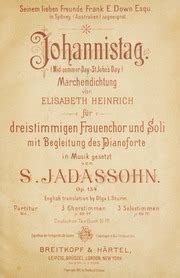 Johannistag, für dreistimmigen frauenchor und soli mit begleitung des painoforte. - Verzeichnis der völker, volksgruppen und volksstämme auf dem gebiet der ehemaligen udssr.