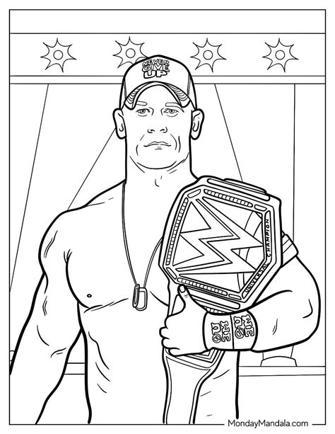 John Cena Coloring Shee