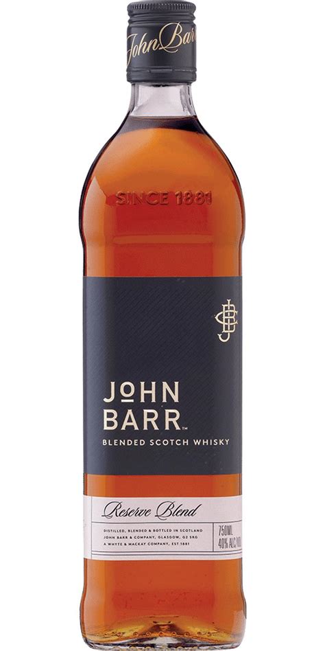 John barr. John Barr blended scotch was created in 1977 to fill the gap left by Johnnie Walker Red from the UK following a dispute with the European commission over pricing and taxes. This John Barr Scotch Whisky is said to be the middle-tier of their three scotch blends; Speyside malts at the heart of the scotch give off a lightly peated scotch with ... 