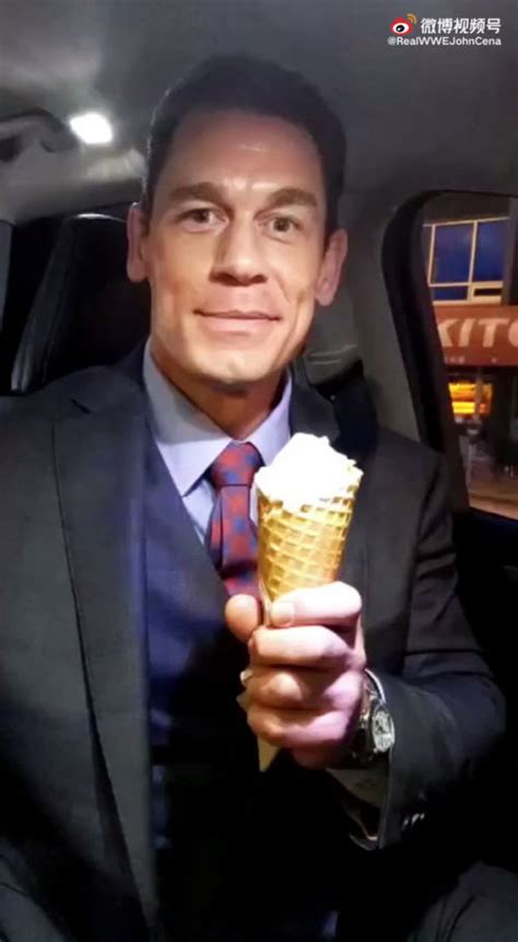 John cena bing chilling. I love bing chilling. I'll never look at ice cream the same way again thanks a lot John Cena.📷 @JeffreyChang 