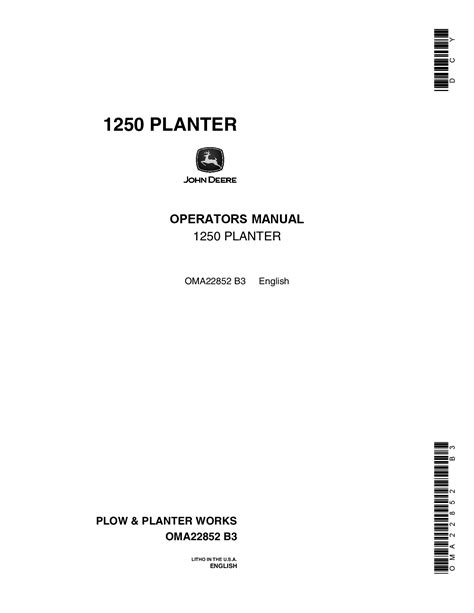 John deere 1250 planter oem oem owners manual john. - 2010 vw rcd 310 radio manual.