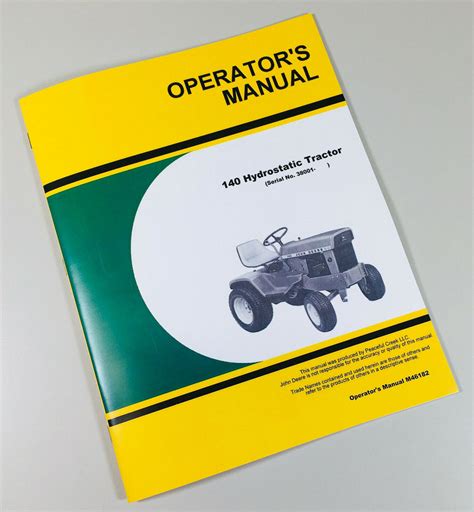 John deere 140 hydrostatic tractor operators manual 38001. - Agilent 1100 binary pump user manual.