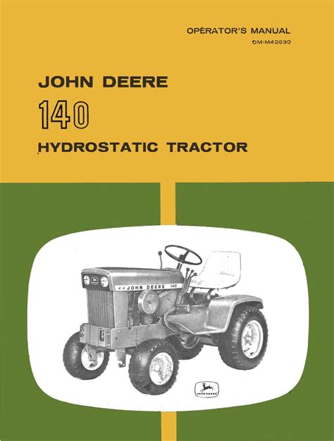 John deere 140 hydrostatic tractor sn 30 001 up oem operators manual. - Lengua páez : una visión de su gramática.