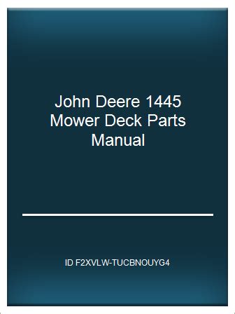 John deere 1445 mower deck manual. - Kawasaki mule 4010 trans 4x4 diesel manual.