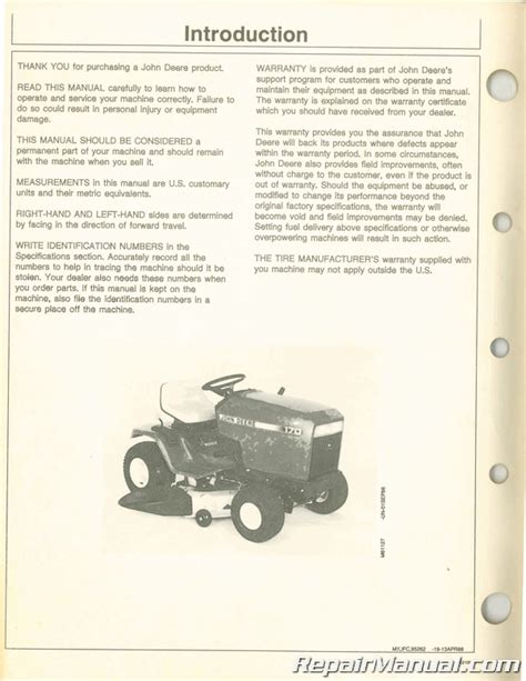 John deere 170 lawn mower repair manual. - Handbuch für gesteine ​​und mineralien rock and mineral handbook.