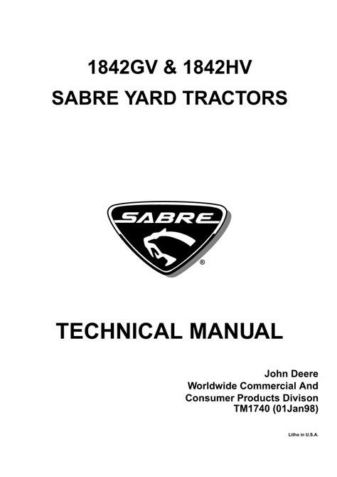 John deere 1842gv 1842hv sabre yard tractor service repair manual download. - Houghton mifflin journeys pacing guide grade 4.