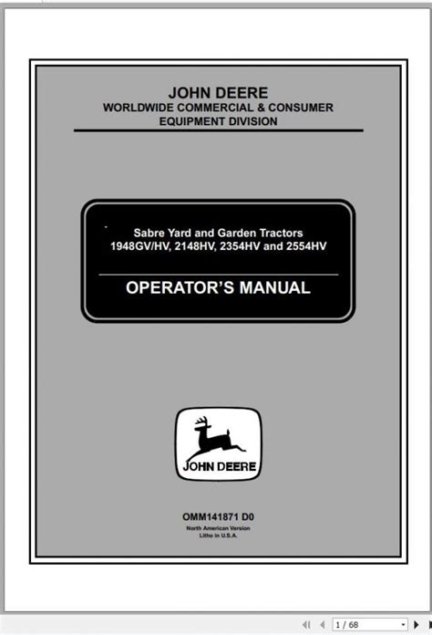 John deere 1948gvhv 2148hv 2354hv 2554hv sabre yard garden tractor oem operators manual. - Bmw mini cooper 2002 06 service repair manual zip.