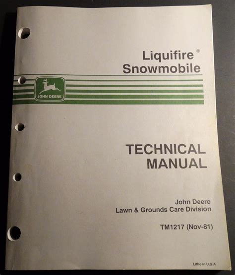 John deere 1980 1983 liquifire snowmobile technical service manual tm1217 download. - J'ai réussi là où le paranoïaque échoue.
