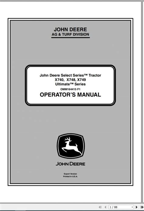 John deere 2011 owners manual for x748. - Atlas copco pit viper rcs manual.