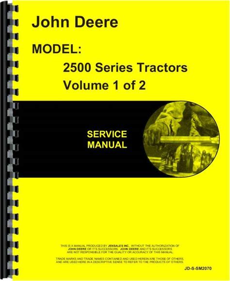 John deere 2510 technical repair manual. - Repair manual for john bean tire changer.
