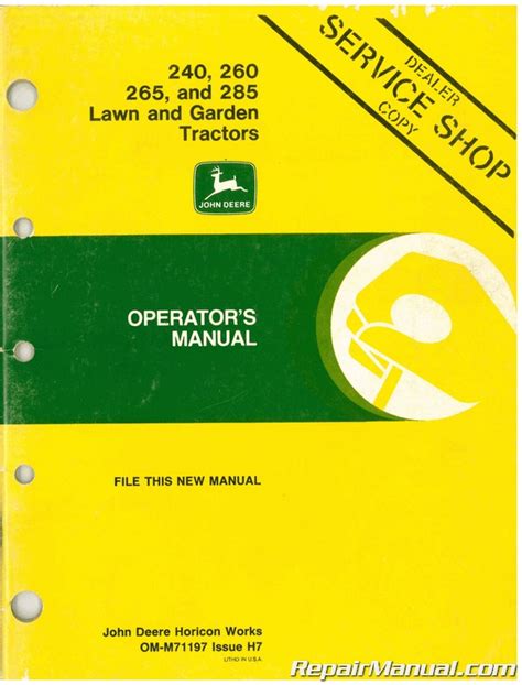 John deere 285 lawn mower owners manual. - Gran libro practico de la parapsicologia.