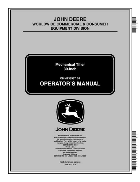 John deere 30 inch tiller manual. - Electrical and mechanical component reliability handbook.
