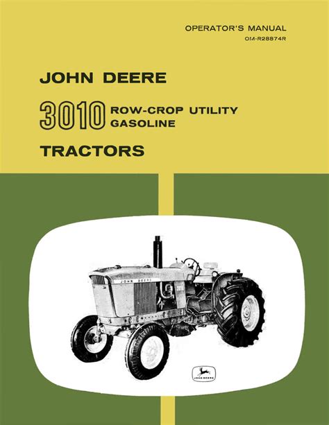 John deere 3010 tractor operators manual. - Revue des facultés catholiques de l'ouest.