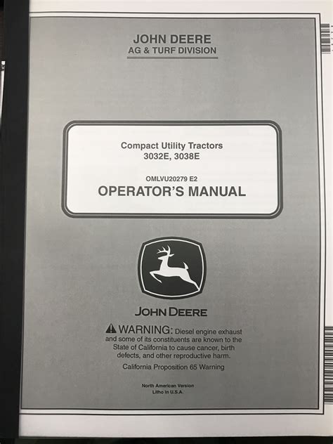 John deere 3038e tractor operators manual. - Guida del sentiero per il corpo umano.