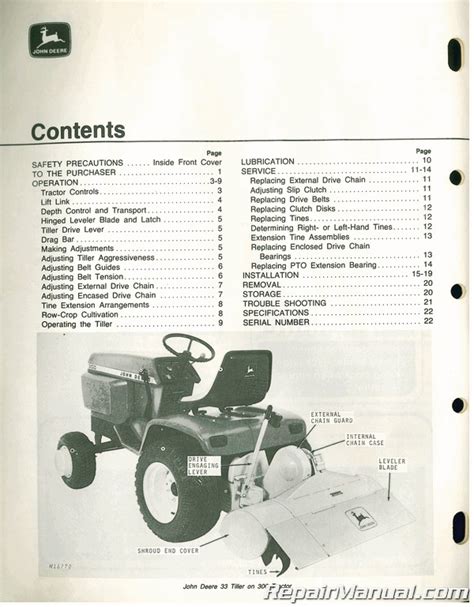 John deere 317 and tiller 33 service manual. - Yanmar ym12 ym14 tractor parts catalog manual.