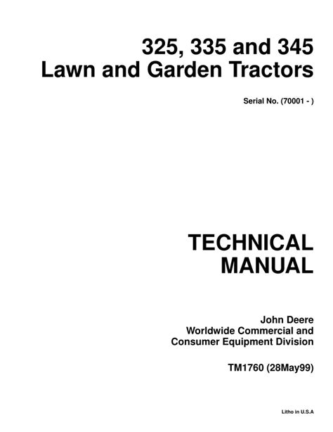 John deere 335 lawn tractor service manual. - Concert für das waldhorn, mit begleitung des orchesters oder pianoforte..