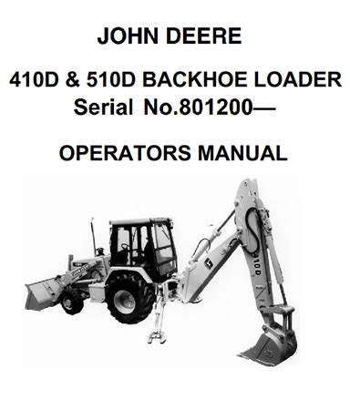 John deere 410d 510d tractor loader backhoe operation test technical manual tm1512. - Calmar mi corazón ansioso guía de una mujer para encontrar.