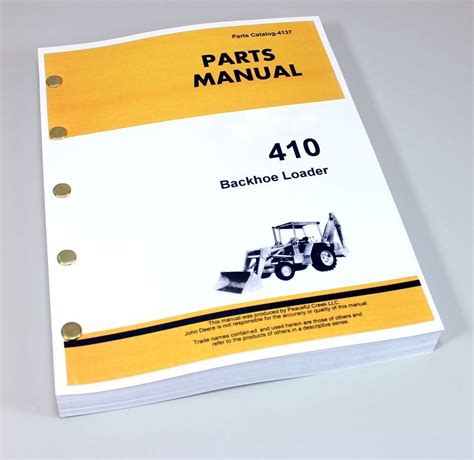 John deere 410d 510d tractor loader backhoe parts catalog book manual pc2322. - Delco remy 35si alternator service manual.