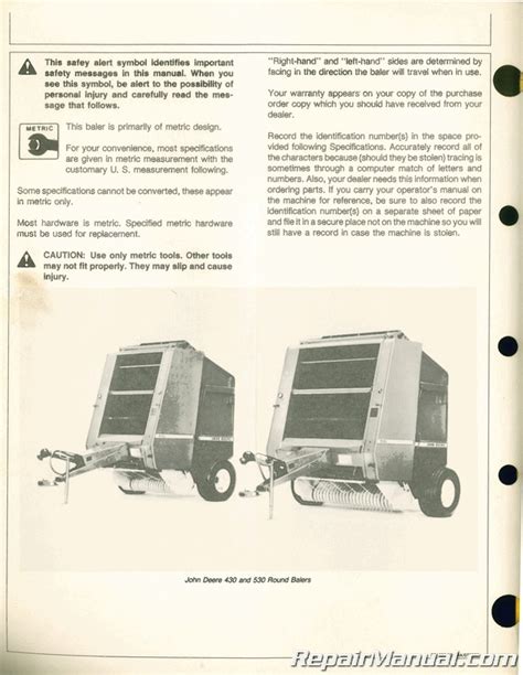 John deere 430 baler service manual. - Aircraft inspection repair alterations acceptable methods techniques practices faa ac 4313 1b and 4313 2b faa handbooks series.