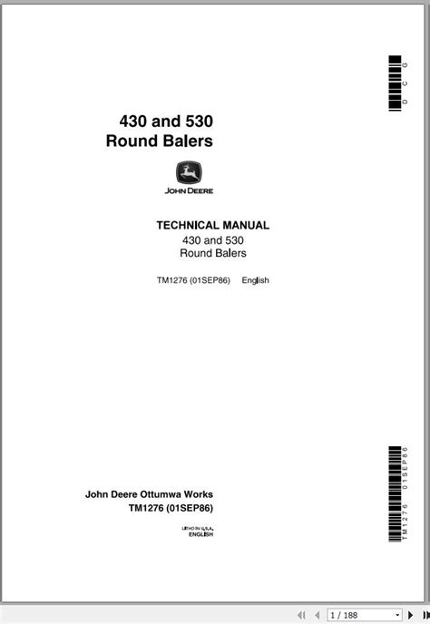 John deere 430 y 530 empacadora redonda servicio técnico reparación manual y aglutinante tm1276 original. - Jvc lt 42s90b download del manuale di servizio della tv lcd.