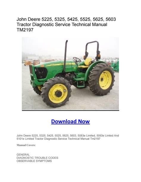 John deere 5525 tractor repair technical manual. - Manuale di servizio lavastoviglie aeg electrolux.
