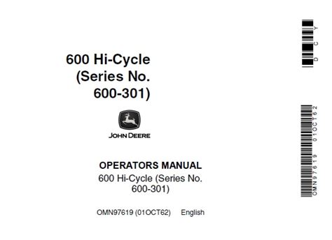 John deere 600 high cycle manual. - Letters to santa claus dr js field guide for children volume 1.