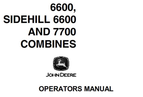 John deere 6600 sidehill combine oem operators manual. - Licences and insolvency a practical global guide to the effects.