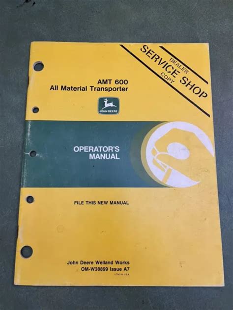 John deere amt 600 all material transporter oem service manual. - Lg room air conditioner owner manual.