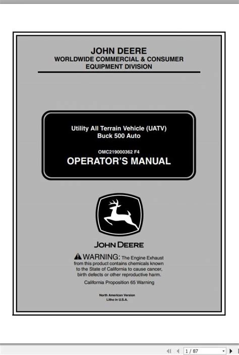 John deere buck 500 operator manual. - The pocket change guide to success in love and life.