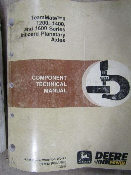 John deere component technical manual ctm 43. - Ltx 1050 cub cadet repair manual.