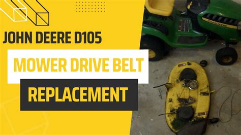 The John Deere D105 mower is equipped with several belts that are responsible for various functions, such as driving the blades, powering the transmission, and engaging …