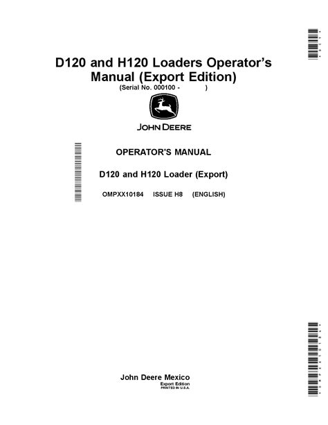 John deere d120 h120 loaders operator s owner s manual. - Systèmes alternatifs et durables de production et de subsistance pour les terres marginales..
